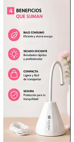Cabina Uv Led Uñas Cherimoya Ch12 M1 Profesional 27w Secado Rápido Sensor Automático