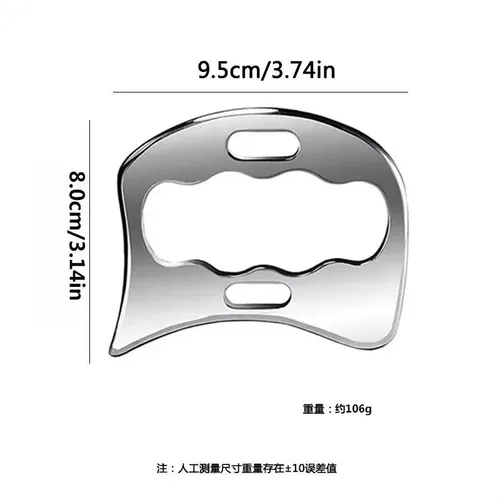 Raspador Acero Inoxidable Masajeador Cuerpo  5 Piezas Plateado
