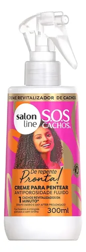 Crema De Peinar Sos Cachos Antiporosidad Salon Line X 300 Ml