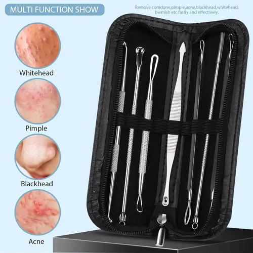 Kit De 7 Agujas Para Eliminar Puntos Negros De Acero Inoxida