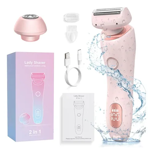 Afeitadora Eléctrica Para Mujeres Silk Glide 2 En 1 Rosa