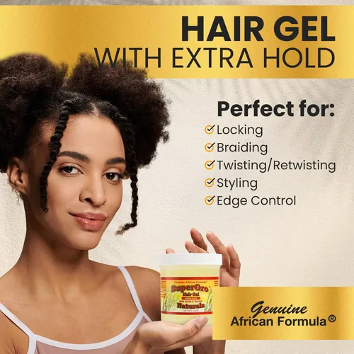 Gel Para El Cabello Supergro Extra Hold Con Aceite De Ricino