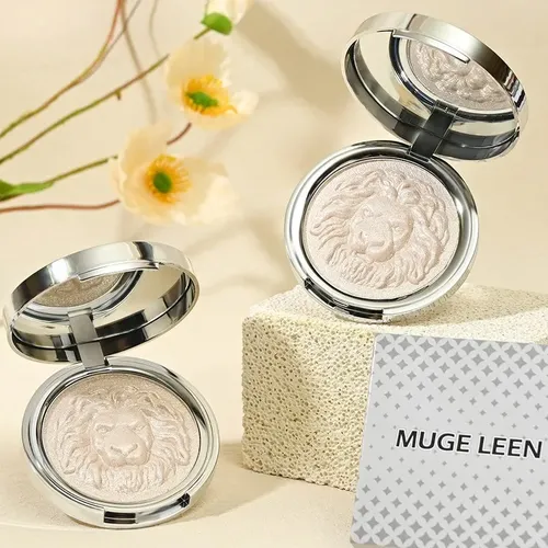 Mugeleen Paleta Iluminador Jengibre León Rubor Purpurina