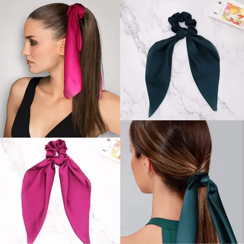 Coleteros De Satén De Seda, Bufanda Para El Cabello Con