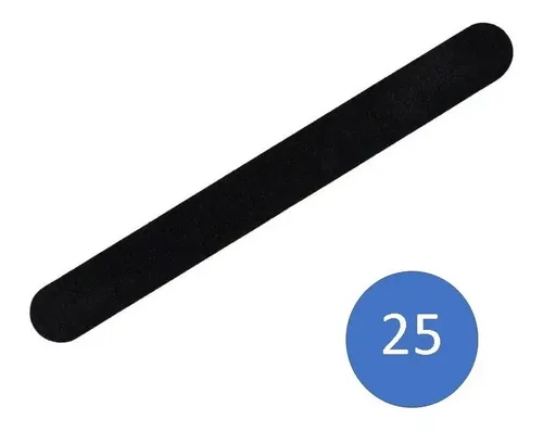 Lima Para Uñas Rectangular Blanca 100 180 Manicura Pack X 25