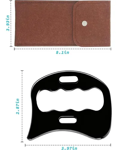 Herramienta Gua Sha De Acero Inoxidable, Aicnly Guasha-bk
