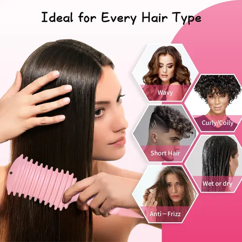 Cepillo De Pelo Luxumach Curly Hair Pink Vegan Bristle