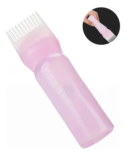Frasco Pomo Aplicador Tintura Cabello Pelo Peine Peluquería