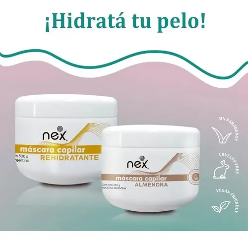 Mascara Capilar Almendras Mascarilla Baño Crema X 1 Kg Nex