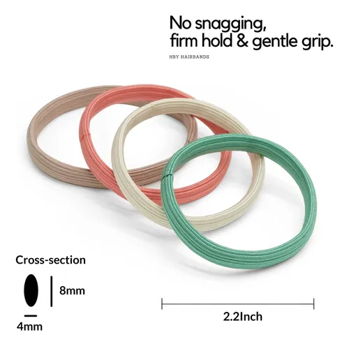 Gomas Para Cabello Hby 12 Uds. Para Pelo Grueso, Sujeción Fu