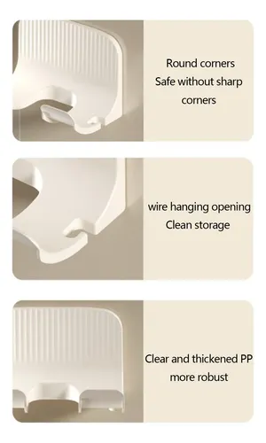 Secador De Pelo Gentle No Punch Para Baño, Montaje En Pared Blanco