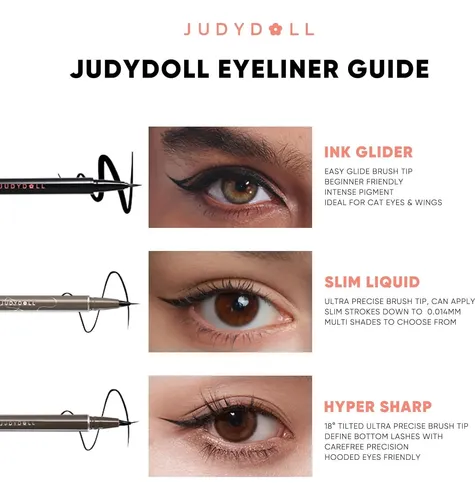 Eyeliner Líquido Waterproof Ink Glider 30h Judydoll
