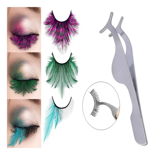 Set X2 Pinza Para Pestañas Extensión Postizas Realza Mirada