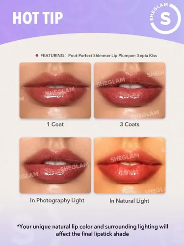 Sheglam Rellenador Labios Brillante Tonos Color Acabado Glitter Color First Crush