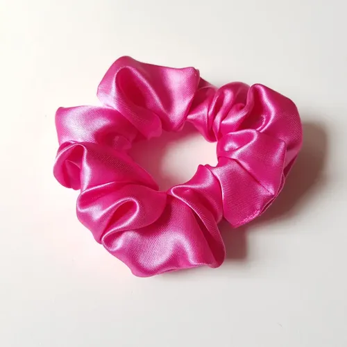 Scrunchies Saten, Colitas De Pelo De Raso Antifrizz Premium. Fucsia