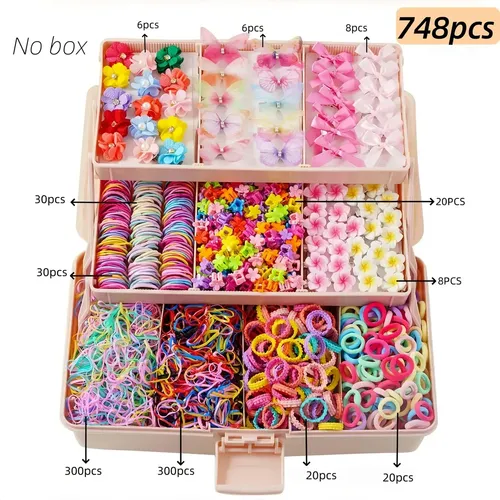 Set 748 Accesorios Para El Pelo Nena Sin Caja 748pcs Girls Hair Accessories Set