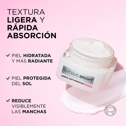 Crema Dia Anti-manchas Loreal Paris Gliycolic Bright 50ml