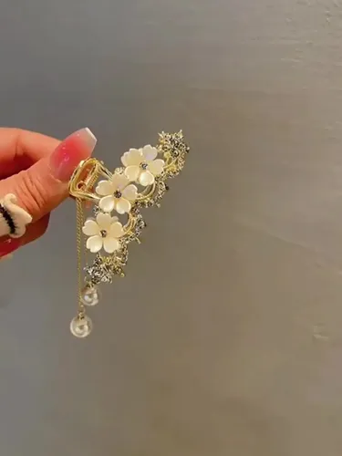 Pinza De Pelo Elegante De Metal Con Borlas De Diamantes De I