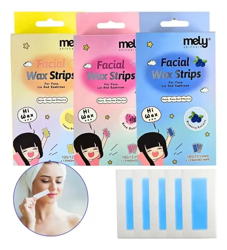 Bandas Depilatorias Facial C/extracto De Frutas Flores 12pcs