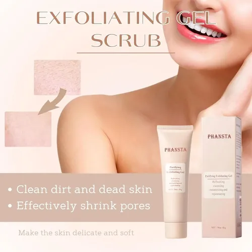 Gel Exfoliante Purificador, Limpiador Facial Suave, 2 Unidad