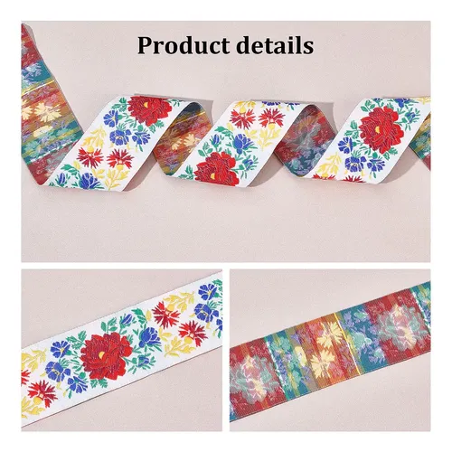 Cintas De Poliéster Bosmian Con Diseño Floral Y Colorido