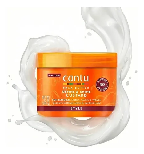 Cantu Define Shine Custard Natilla Cabello Rizado 340gr