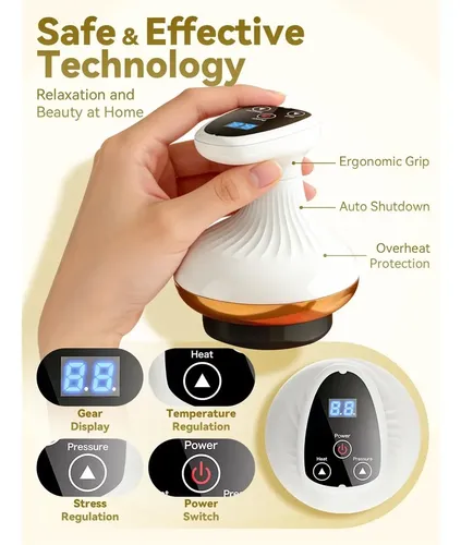 *masajeador Eléctrico Gua Sha Portátil Con 9 Niveles De Suc%