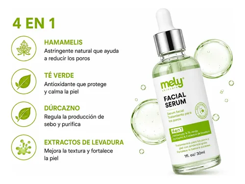 Serum Facial Ácido Hialurónico 4 En 1 Niacinamida Mely Mixta