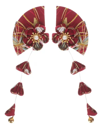 1 Par De Horquillas Decorativas Japonesas Campana Para Cabel