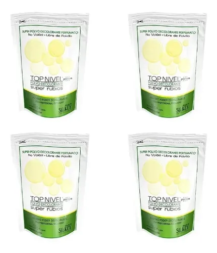 Polvo Decolorante Silkey Top Nivel Super Rubios 500g X4un