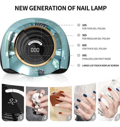 Lámpara Uv Para Uñas Mirage Layon 288w Con 63 Leds