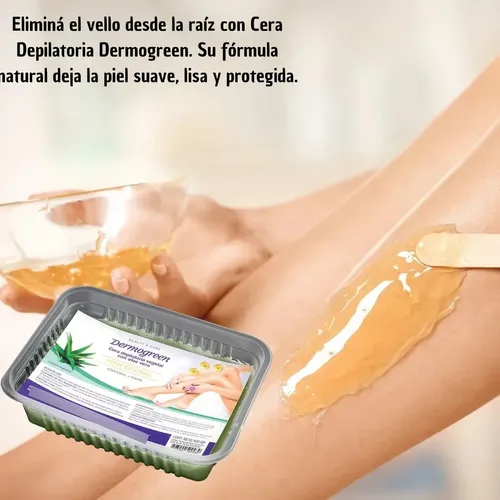 Dermogreen Cera Depilatoria Vegetal Aloe Vera Bandeja 400g