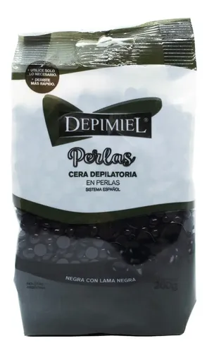 Depimiel Cera Depilatoria Perlas Negra Con Lama Negra 200gr