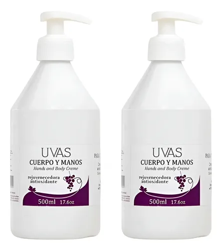 Combo Crema Cuerpo Y Manos 500ml-linea Uvas-