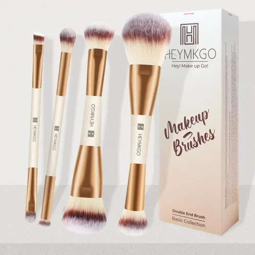 Set De Brochas De Maquillaje Heymkgo, 4 Unidades, Color Alba