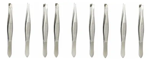 9 × Pinzas For Diseño De Cejas Puntas Finas Recta Honyin