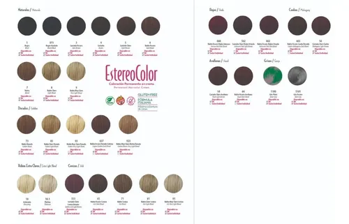 Estereo Color Kit Tintura Coloración Permanente Varios Tonos