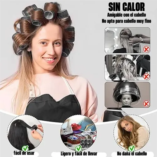 Rizadores Autoadhesivos 50u, Cabello Grueso, Varios Tamaños