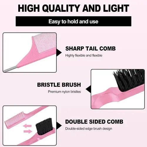 Kit De 10 Cepillos Y Peines Para Peinar Cabello Con Pinza