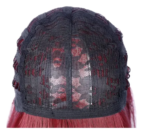 Peluca De Pelo Largo Y Liso Para Mujer, Color Rojo C11