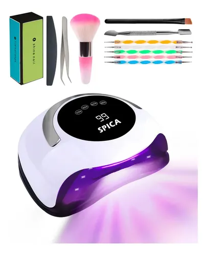 Cabina De Uñas SPICA Luz Led Secado Uv 120w Manos Y Pies Color Blanco/Negro