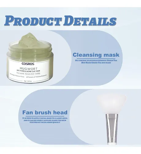 Mascarilla Facial De Arcilla Natural Con Té Verde Y ^.^