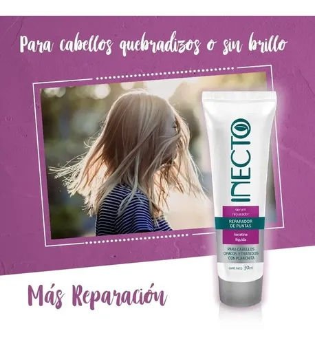 Reparador Puntas Inecto Con Keratina Liq Antifrizz X30g X3