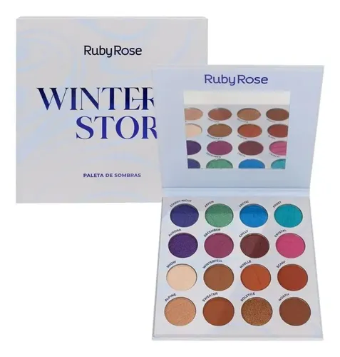 Paleta De 16 Sombras Para Ojos Ruby Rose Winter Storm