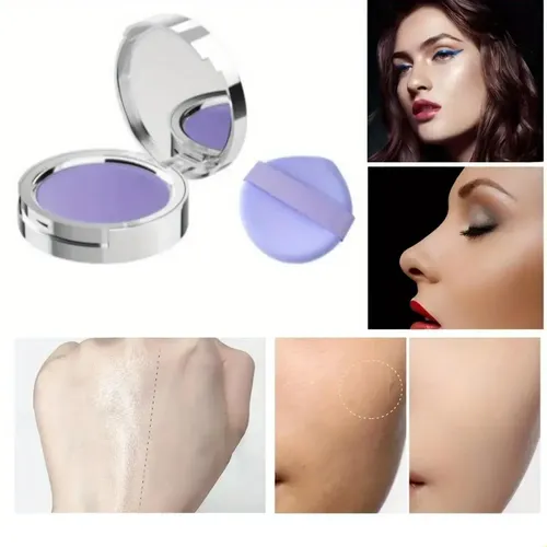Polvo Compacto Fijador Translúcido Efecto Mate Violeta