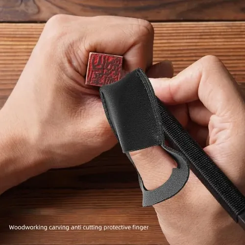 Protector De Pulgar De Cuero Duradero Para Tallar En Jardine