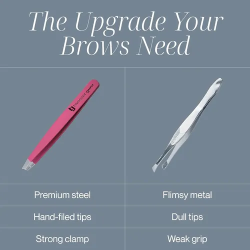 Pinzas Tweezer Guru Slant Tip Precision Rosa