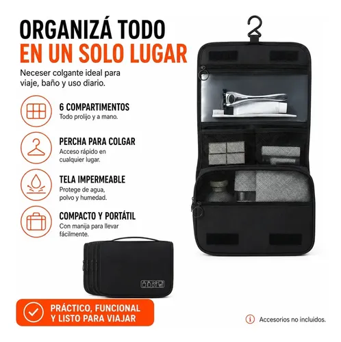 Bolso Organizador Necessaire Colgar Viaje Portacosmeticos