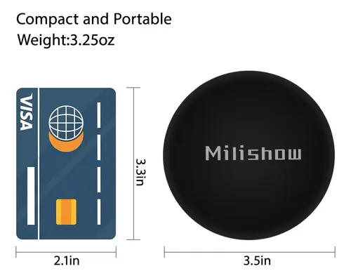 Espejo Compacto Milishow Con Luz Led Con Aumento De 1x/10x,