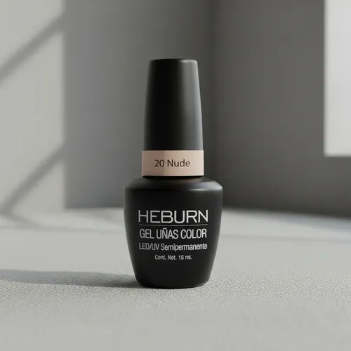 Esmalte Gel Semipermanente Heburn Led/uv 15 Ml Nude